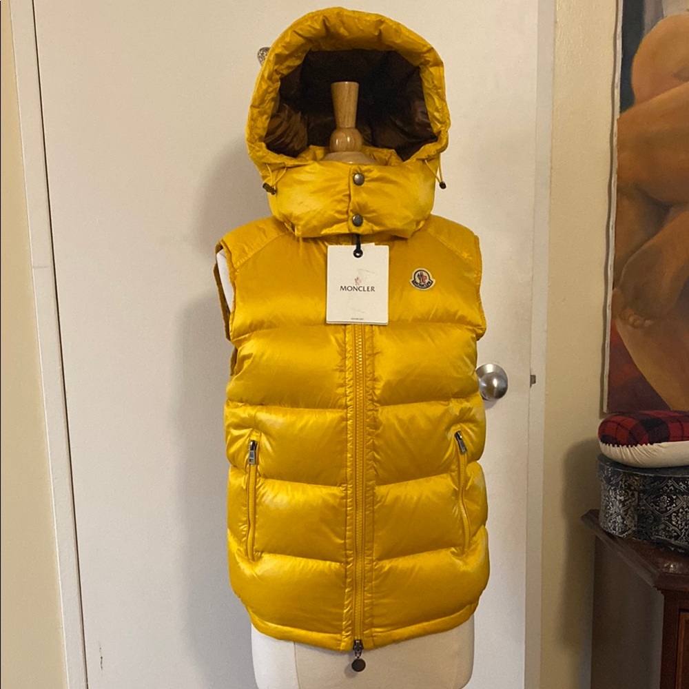 Moncler Yellow Puffer Vest